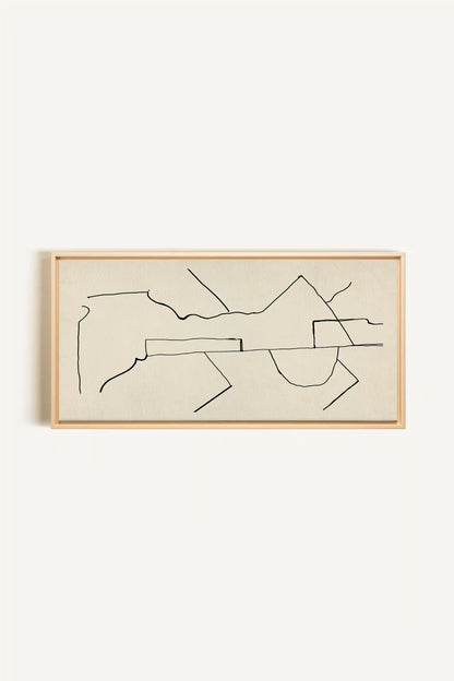 DRIFT MAP, Oeuvre sur toile étirée, encadré Naturel Clair