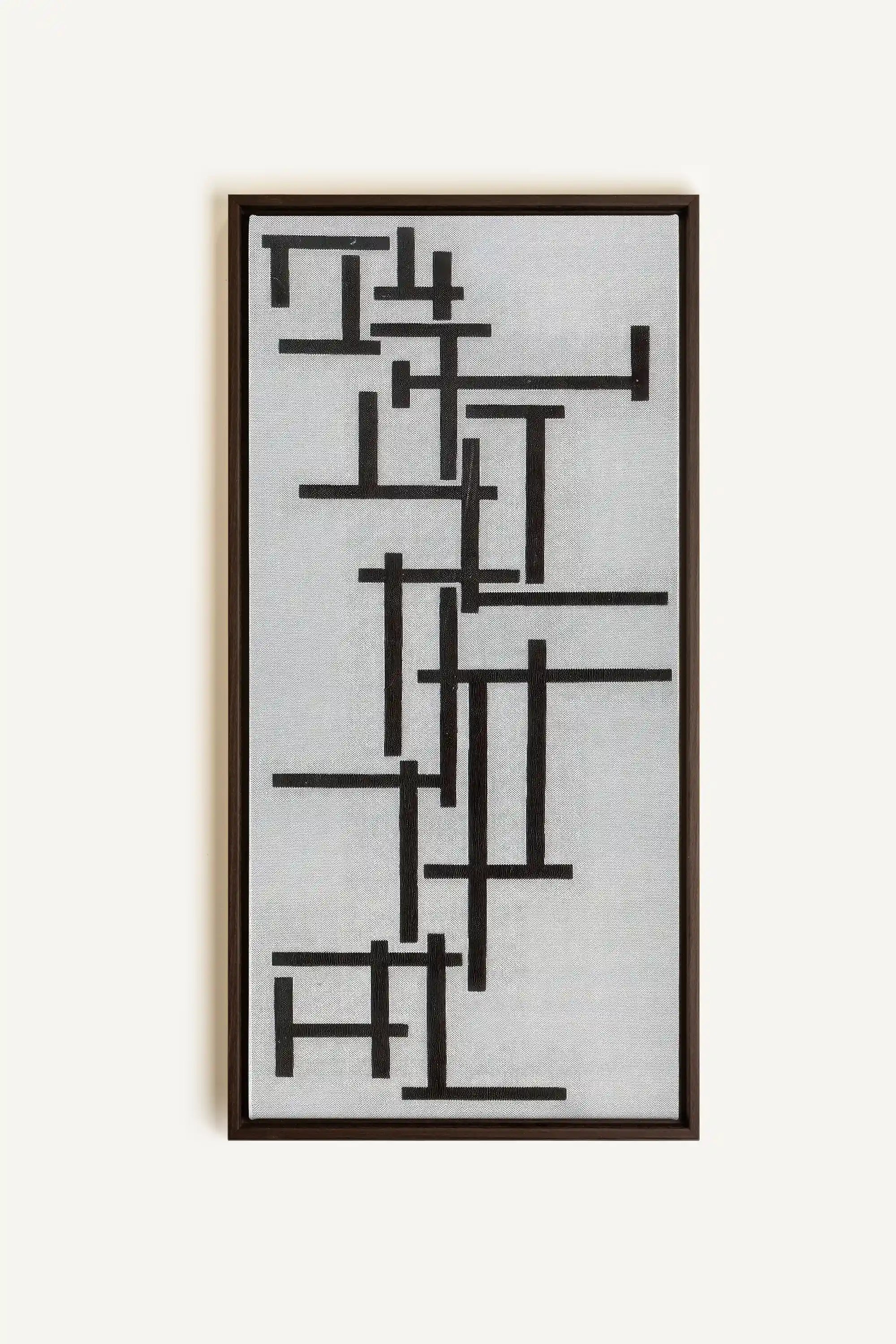 NOIR CONSCIENT, Oeuvre sur toile étirée, encadré Brun Noyer