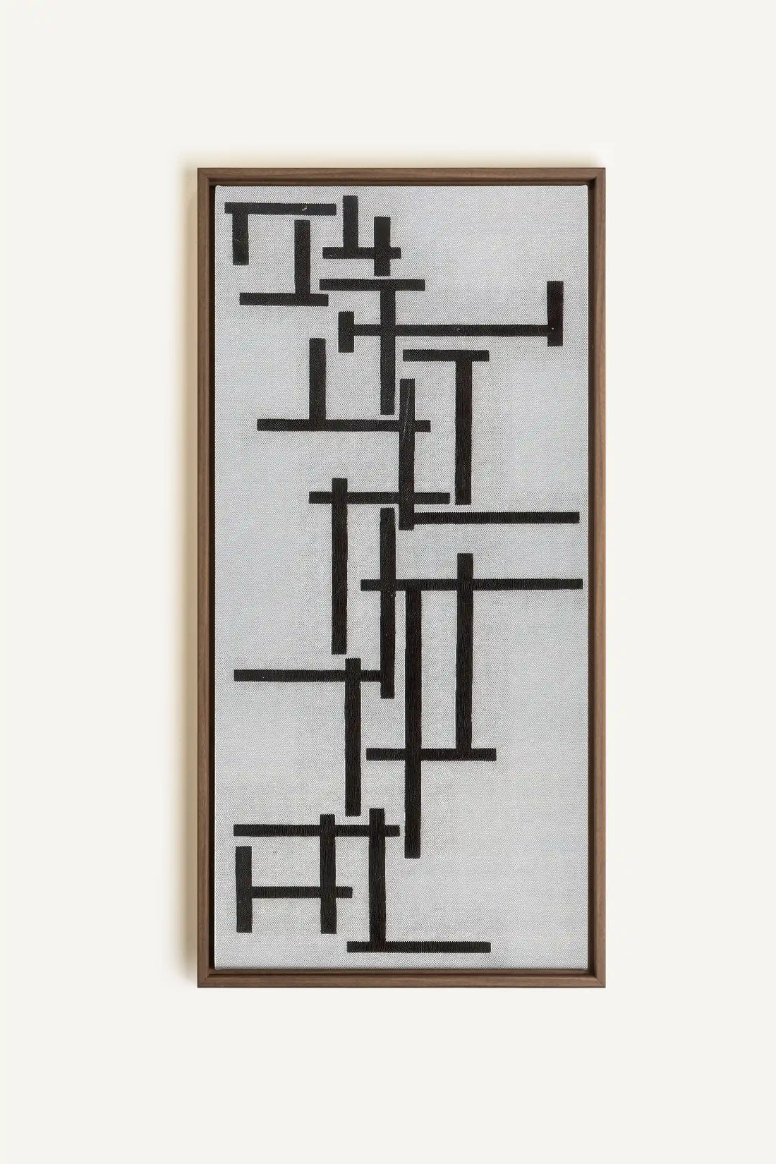 NOIR CONSCIENT, Oeuvre sur toile étirée, encadré Brun Chêne