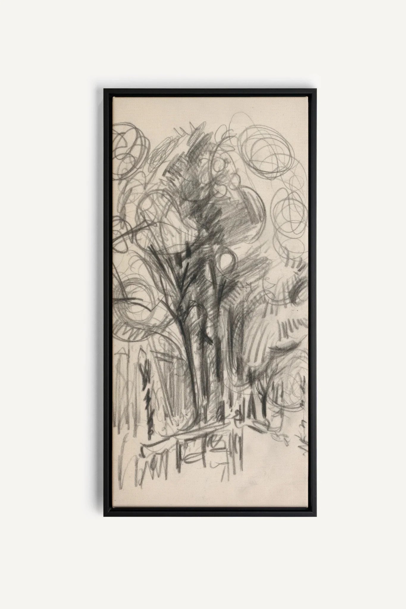 LIGNES DU VENT, Oeuvre sur toile étirée, encadré Noir