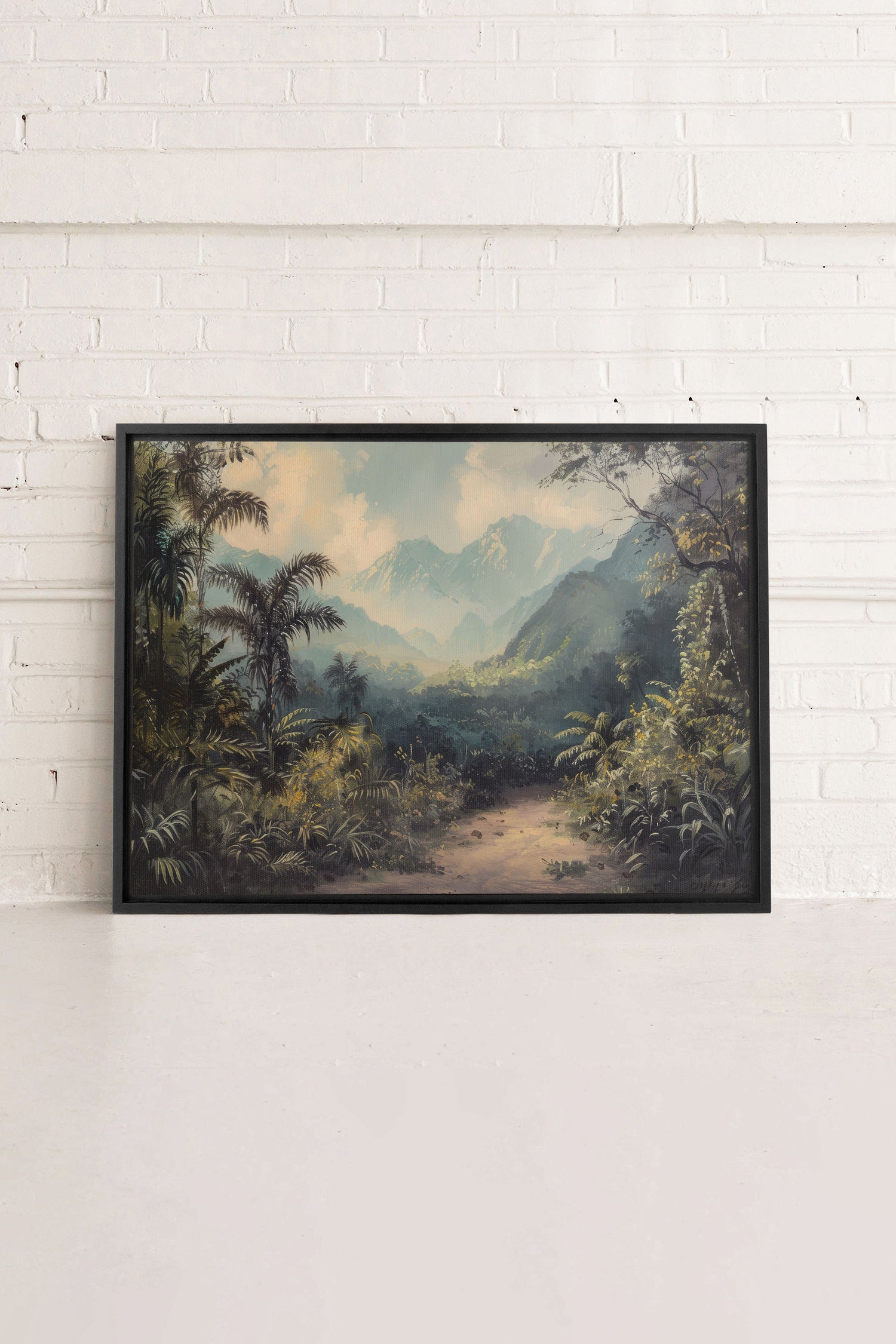 GOLDEN REALM, Artwork on stretched canvas, framed in black