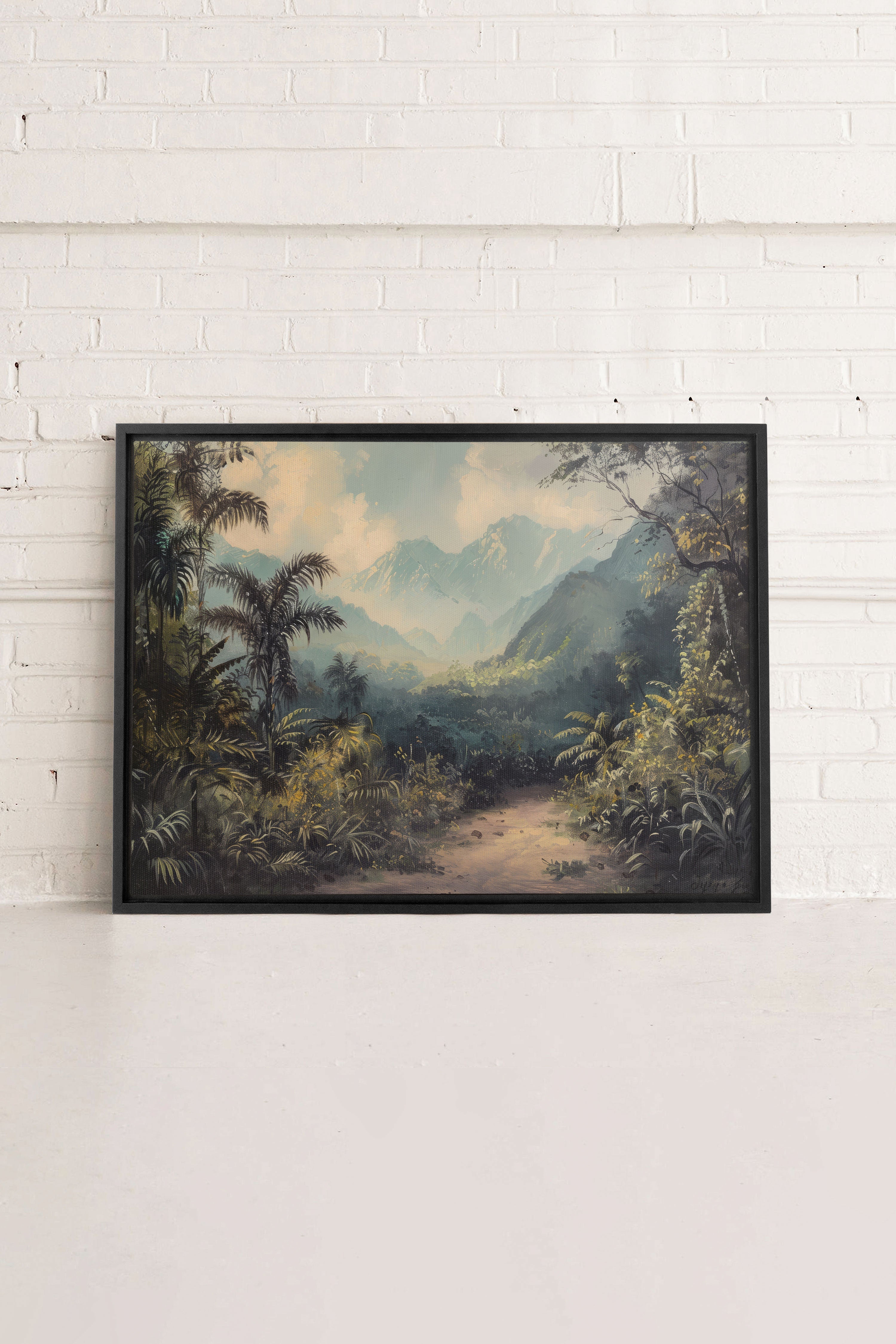 GOLDEN REALM, Artwork on stretched canvas, framed in black