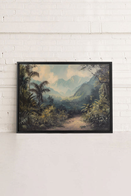 GOLDEN REALM, Artwork on stretched canvas, framed in black
