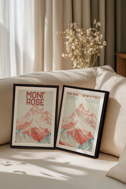 DUO ROSE SUMMIT (2 works on stretched canvas)