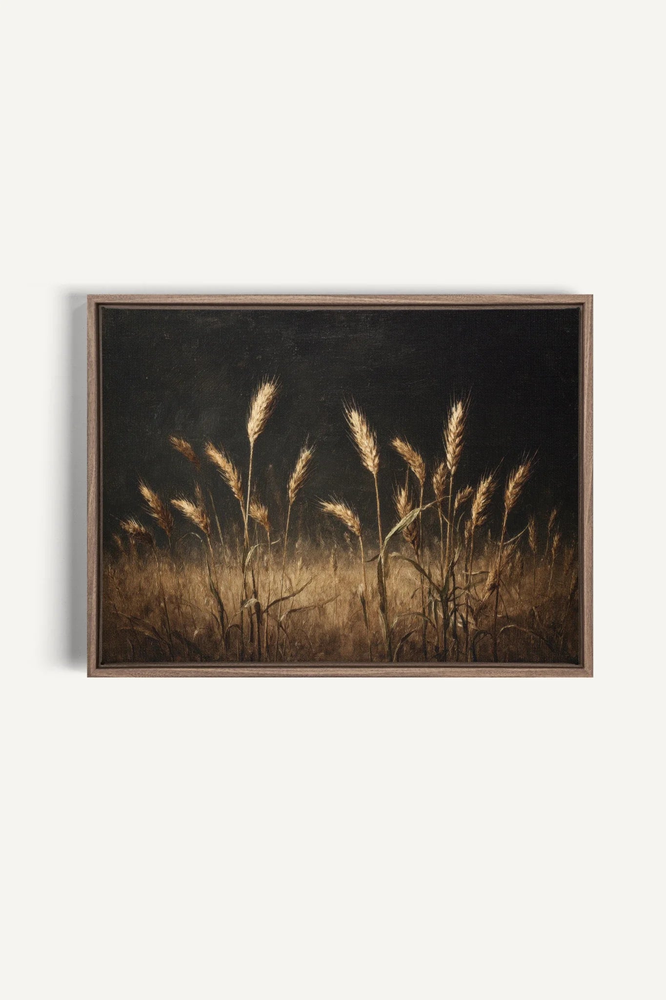 TWILIGHT FIELDS, Oeuvre sur toile étirée, encadré Brun Chêne