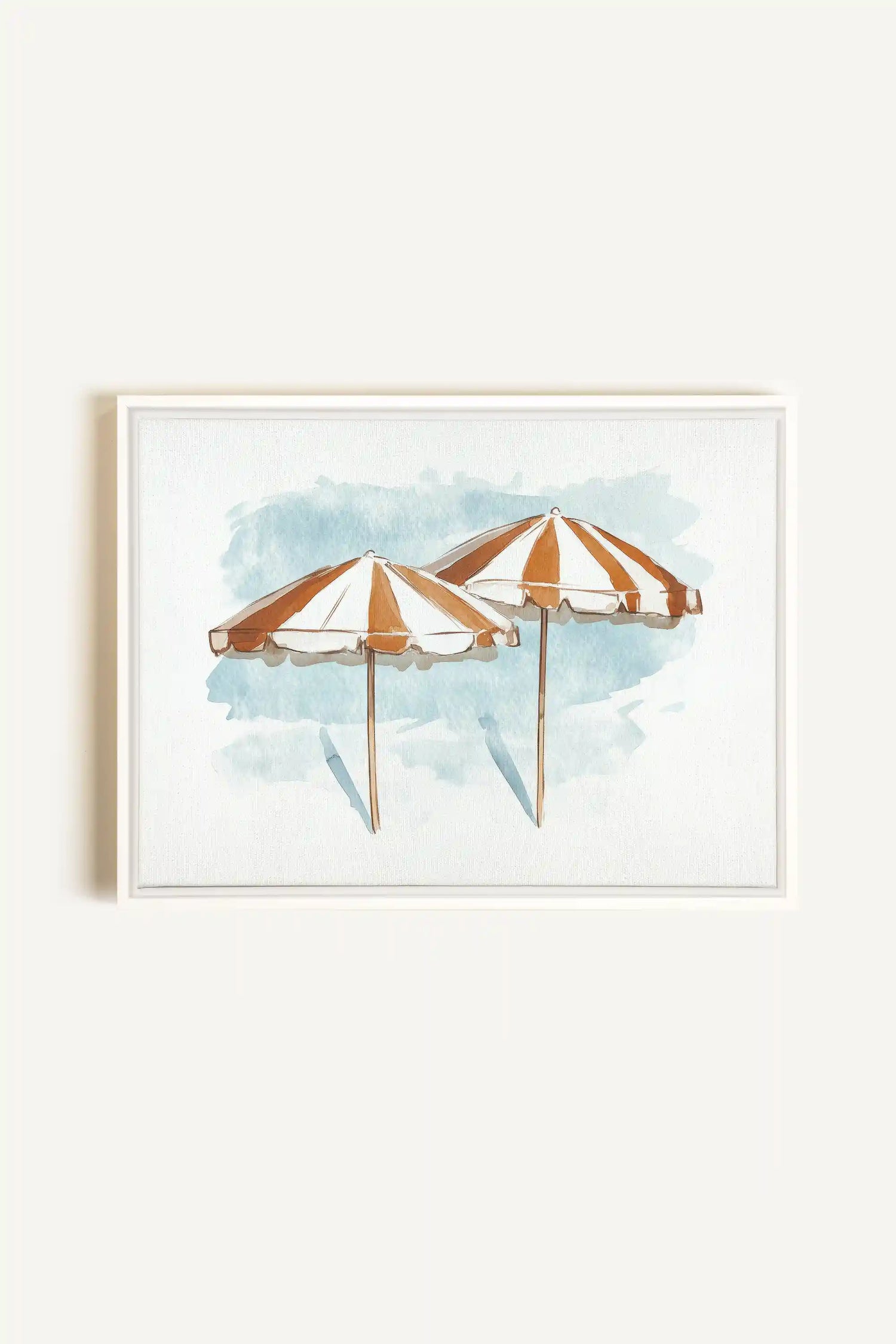 OCEAN SHADE, Oeuvre sur toile étirée, encadré Blanc
