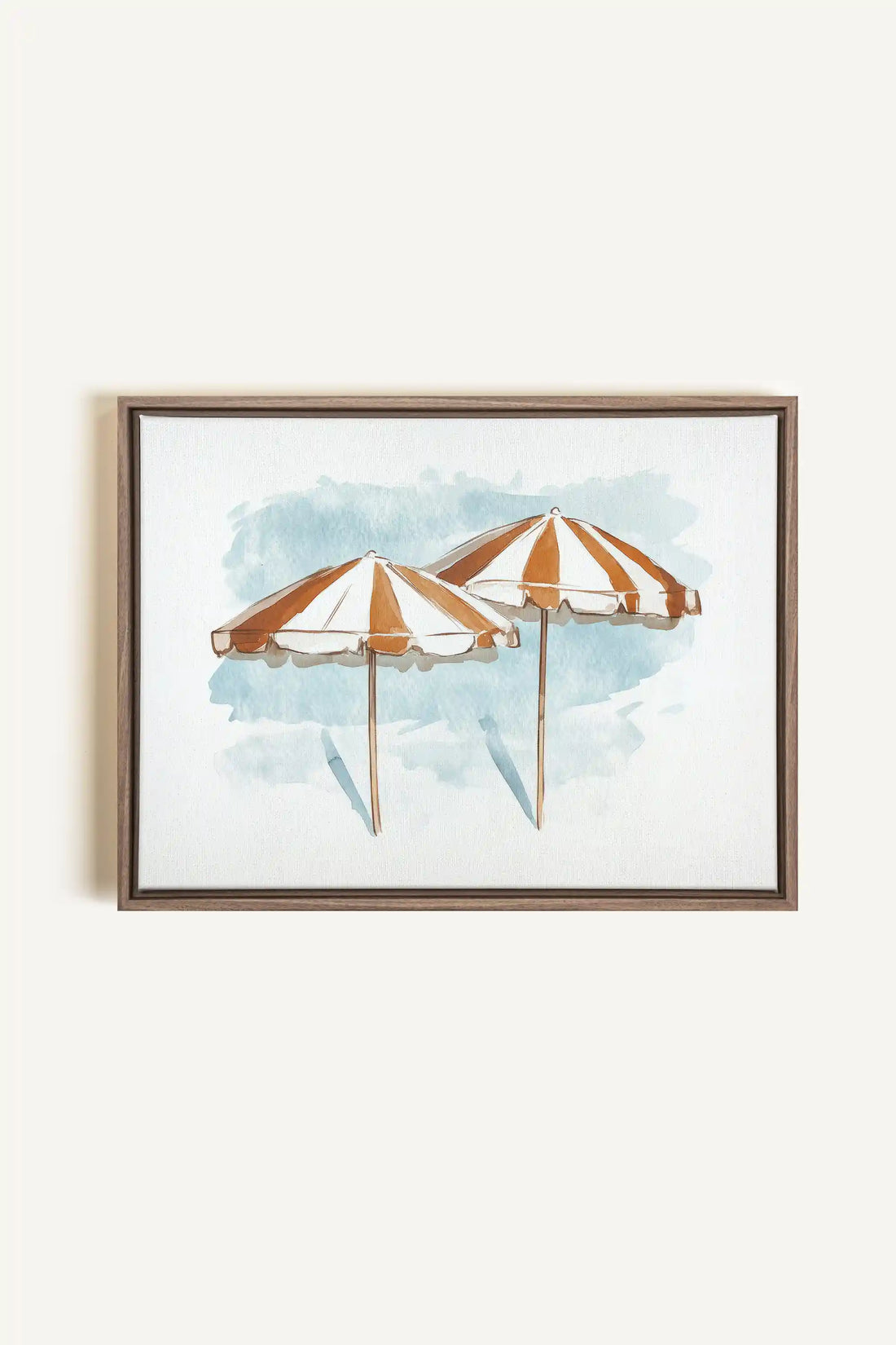 OCEAN SHADE, Oeuvre sur toile étirée, encadré Brun Chêne