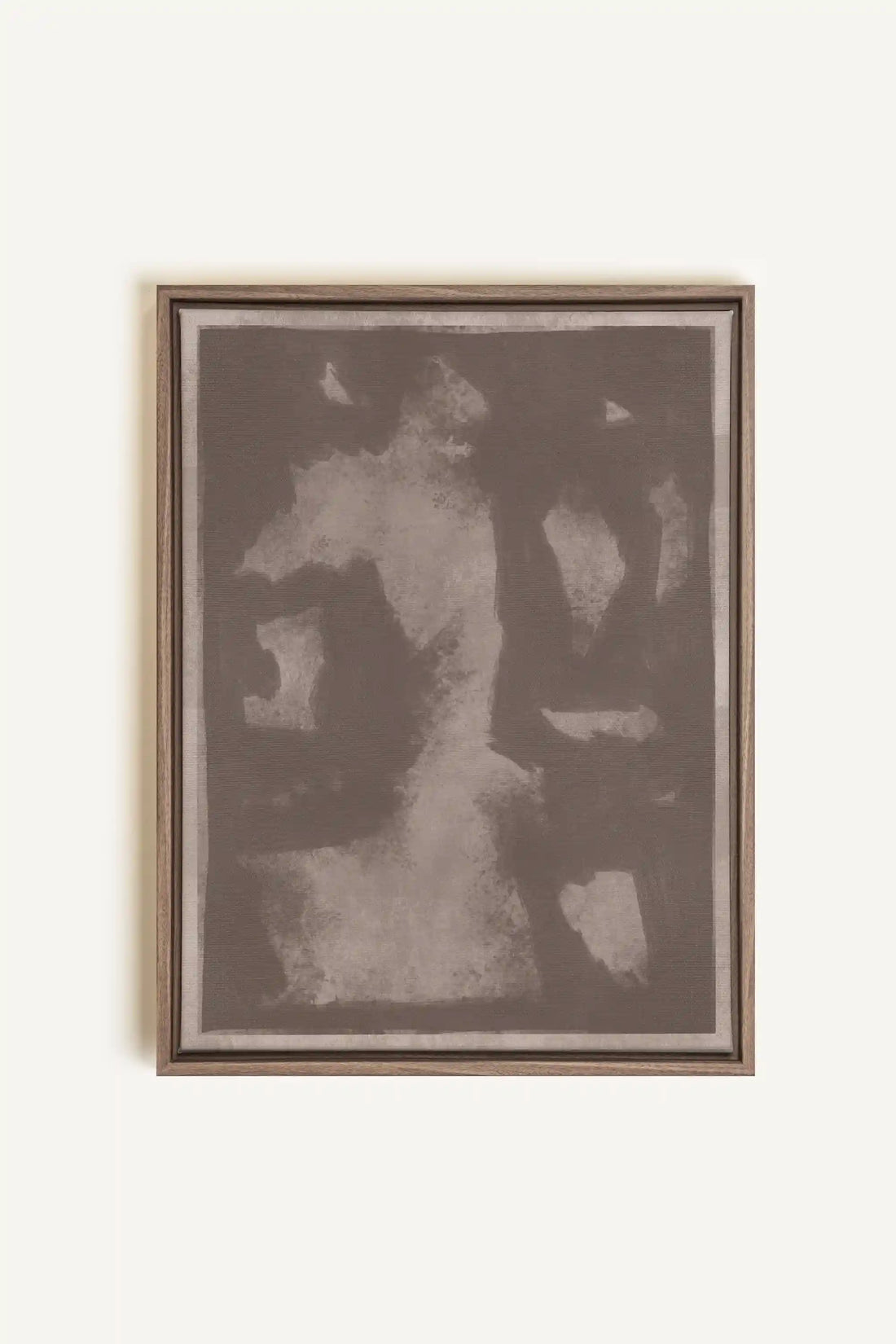 OMBRE MURALE, Oeuvre sur toile étirée, encadré Brun Chêne