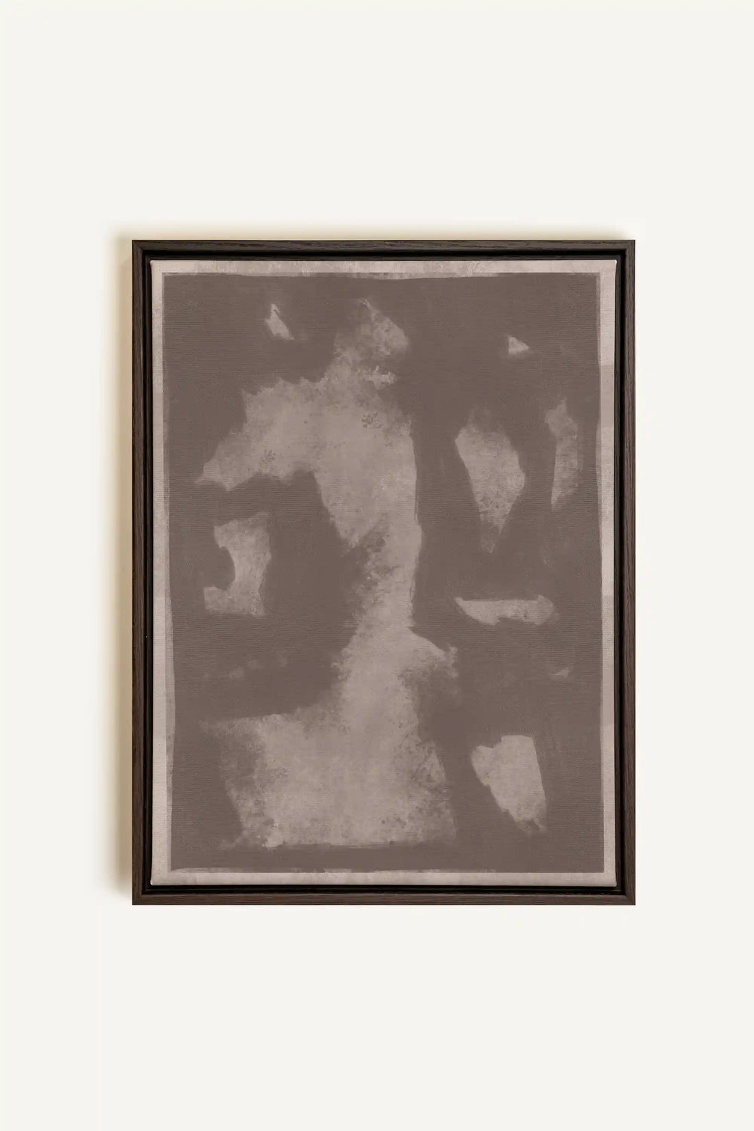 OMBRE MURALE, Oeuvre sur toile étirée, encadré Brun Noyer