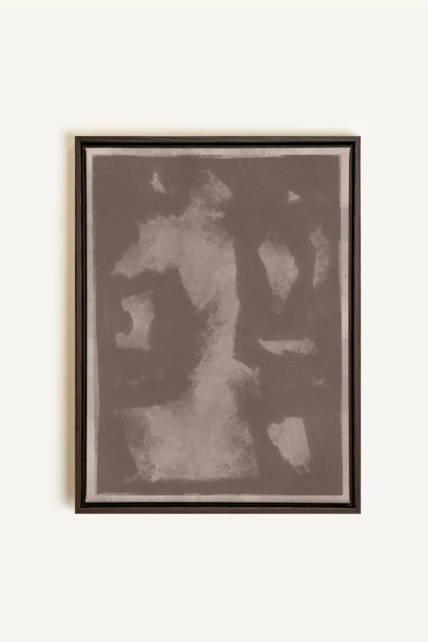 OMBRE MURALE, Artwork on stretched canvas, framed in Walnut Brown