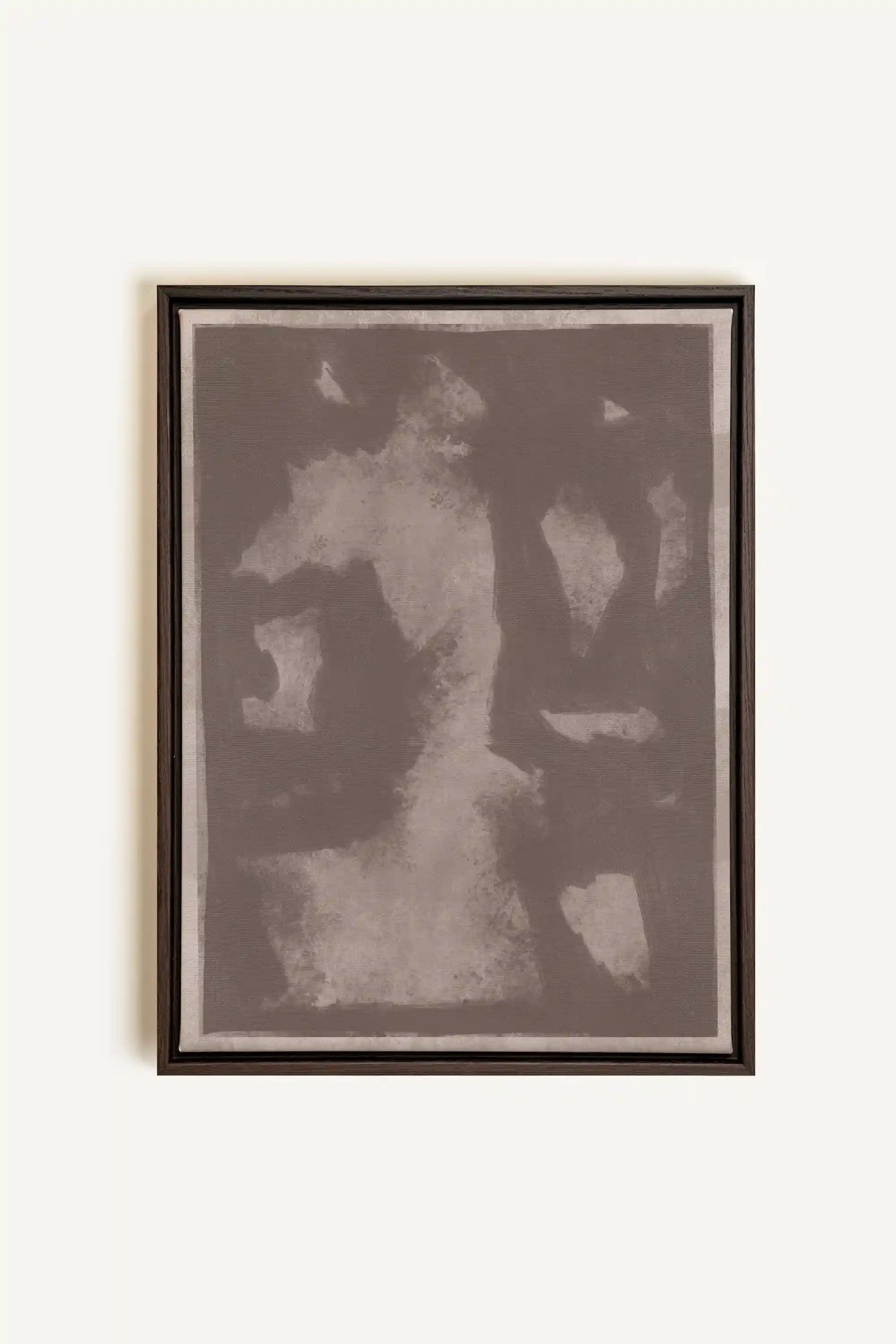 OMBRE MURALE, Artwork on stretched canvas, framed in Walnut Brown
