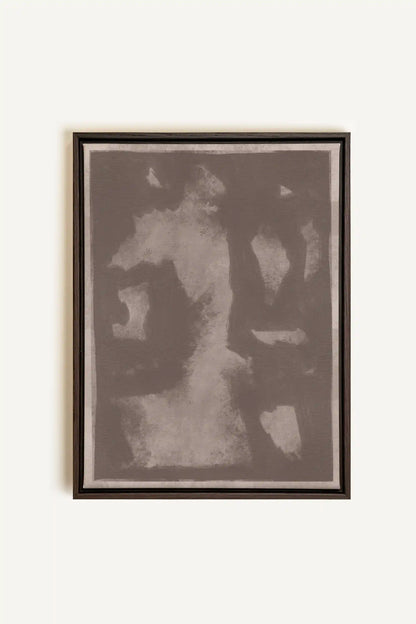 OMBRE MURALE, Artwork on stretched canvas, framed in Walnut Brown
