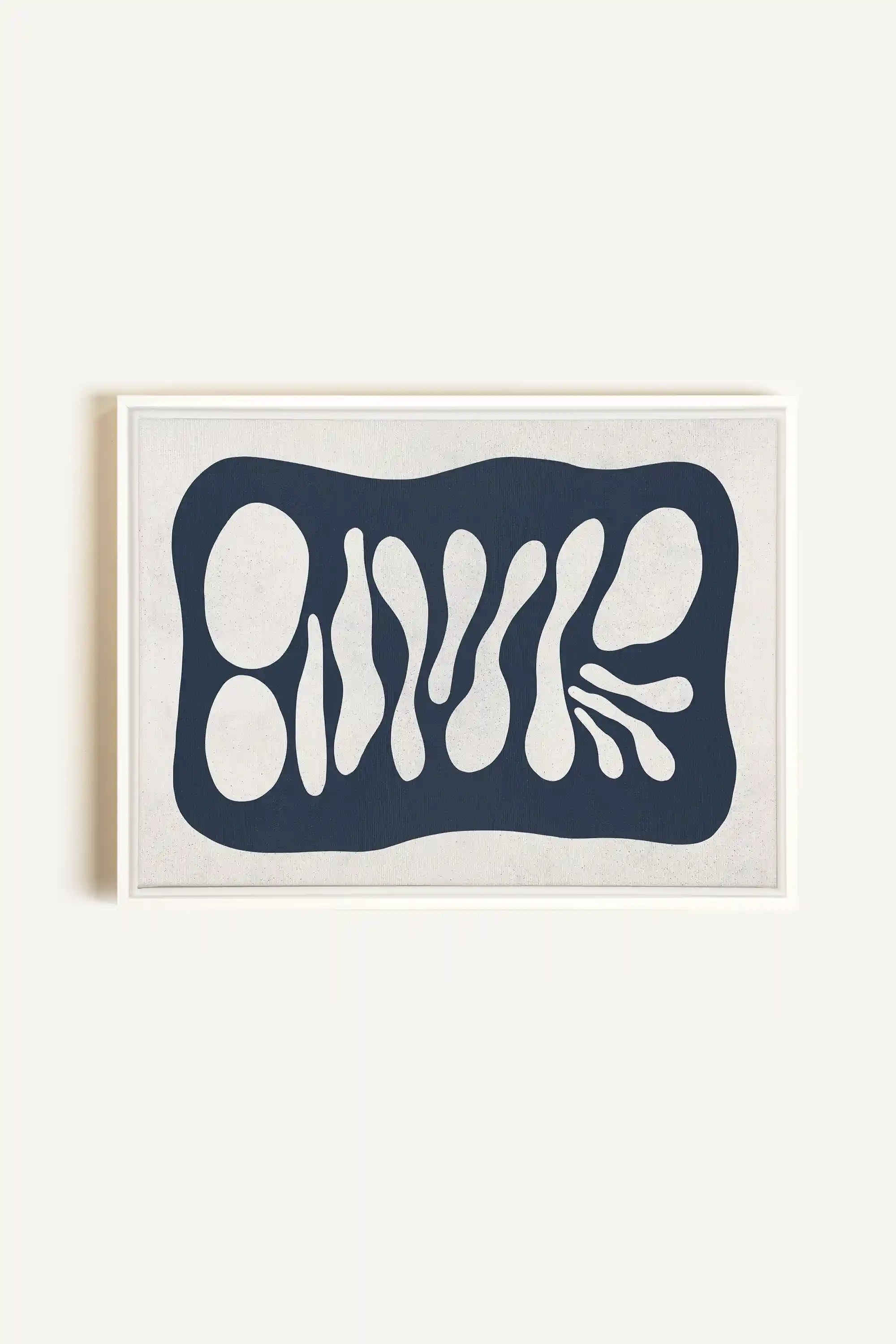 ONDE CRÉATIVE, Artwork on stretched canvas, framed in white