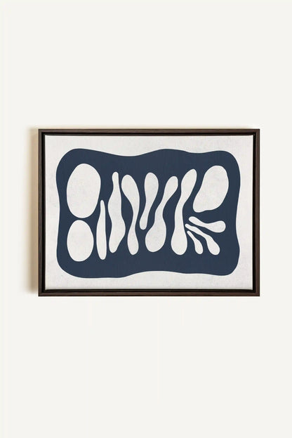 ONDE CRÉATIVE, Oeuvre sur toile étirée, encadré Brun Noyer