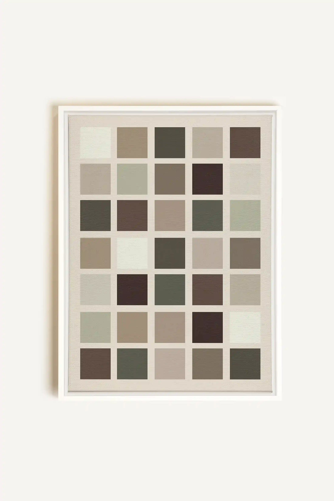 ORGANIZED TONES, Oeuvre sur toile étirée, encadré Blanc
