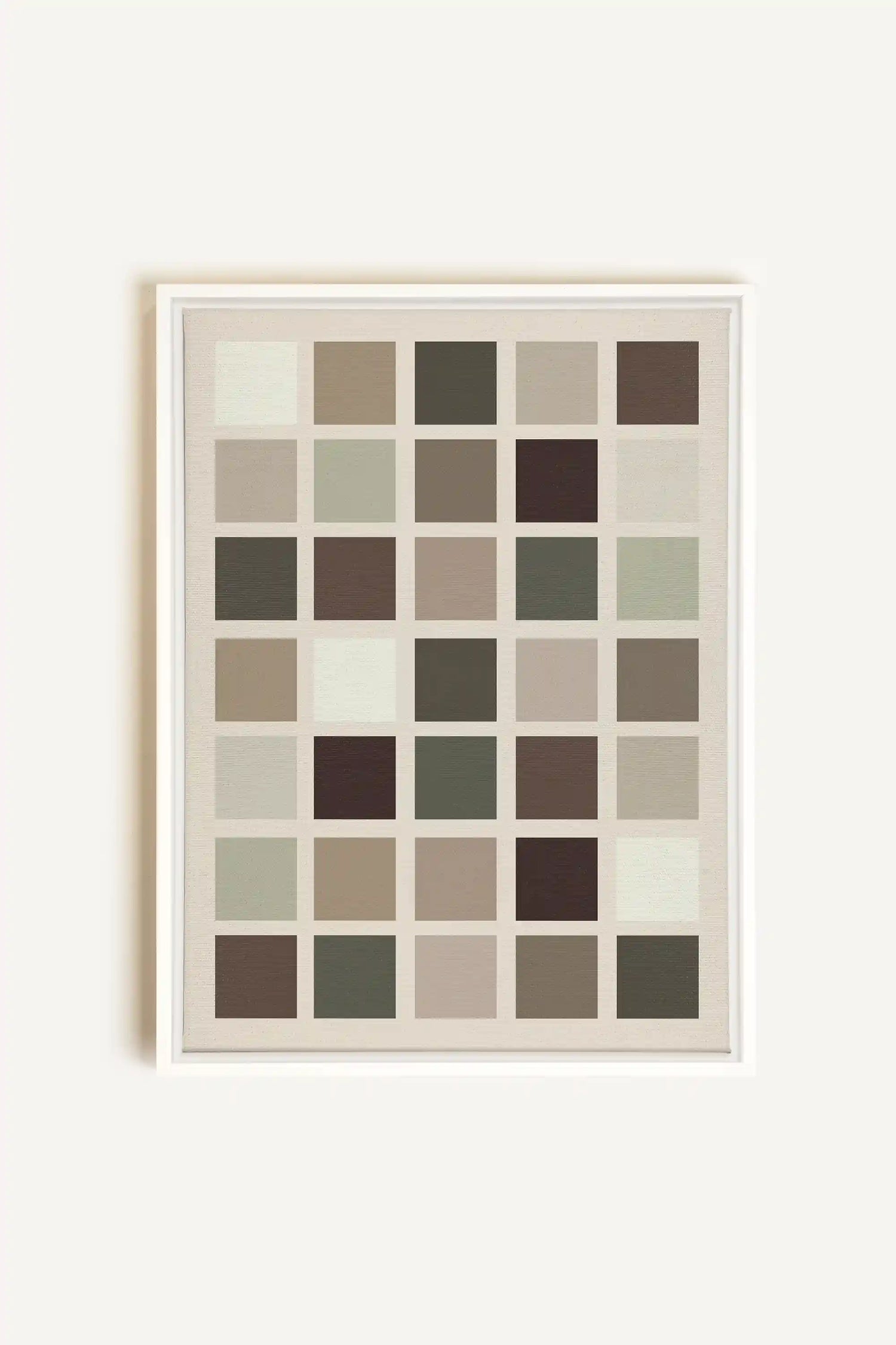 ORGANIZED TONES, Oeuvre sur toile étirée, encadré Blanc