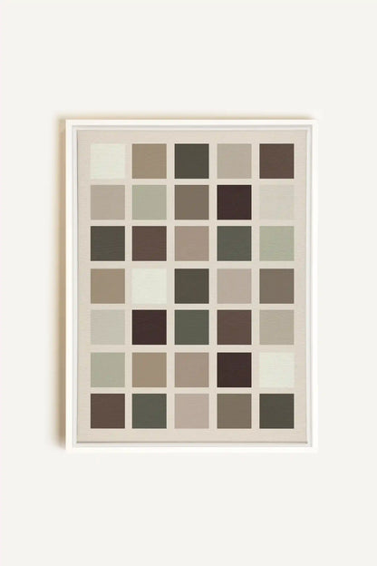 ORGANIZED TONES, Oeuvre sur toile étirée, encadré Blanc