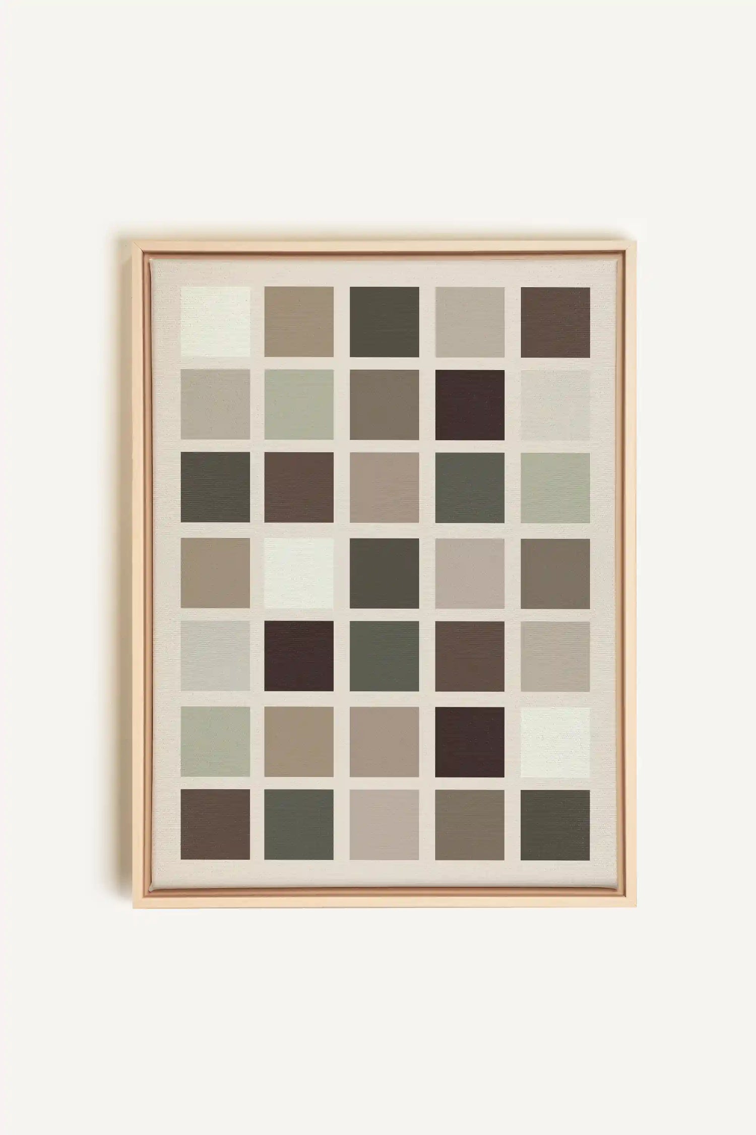 ORGANIZED TONES, Oeuvre sur toile étirée, encadré Naturel Clair