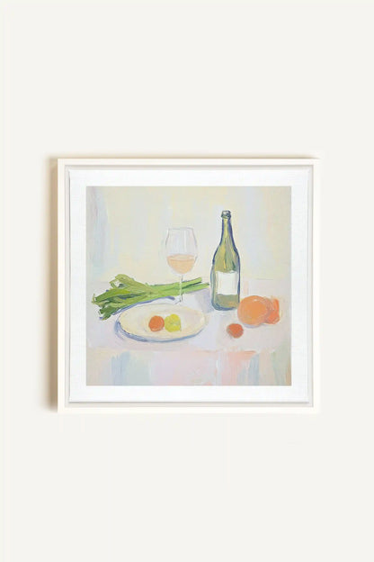PALETTE GOURMANDE, Oeuvre sur toile étirée, encadré Blanc