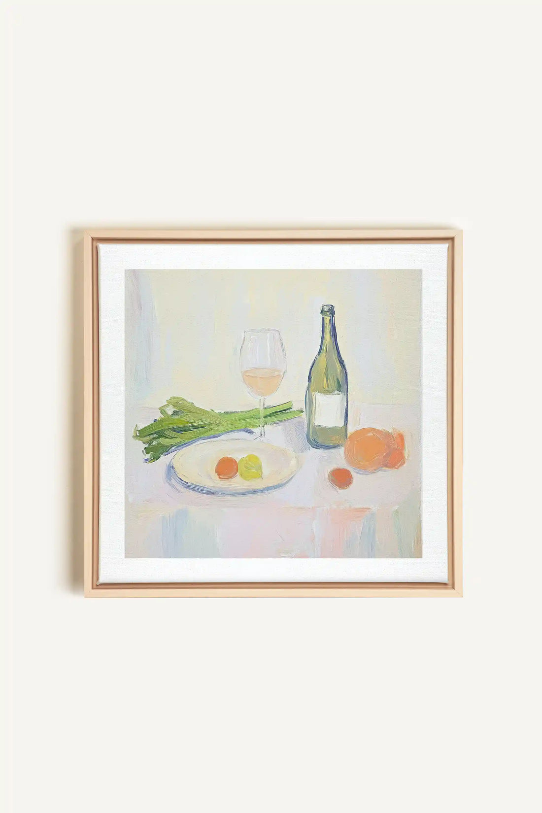PALETTE GOURMANDE, Oeuvre sur toile étirée, encadré Naturel Clair