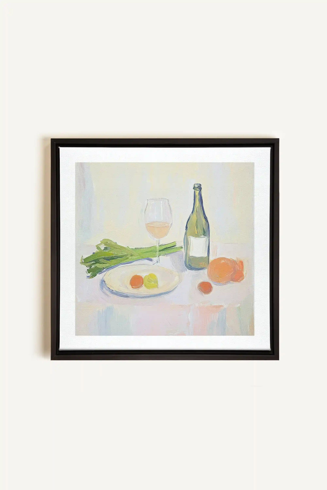 PALETTE GOURMANDE, Oeuvre sur toile étirée, encadré Noir
