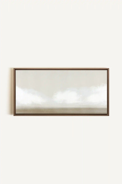OPEN SKY, Oeuvre sur toile étirée, encadré Brun Chêne