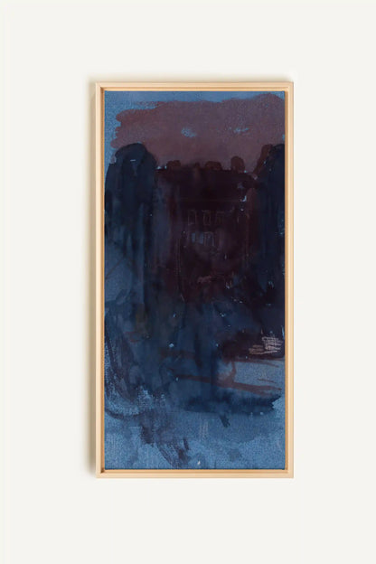 BURNT NIGHTFALL, Oeuvre sur toile étirée, encadré Naturel Clair