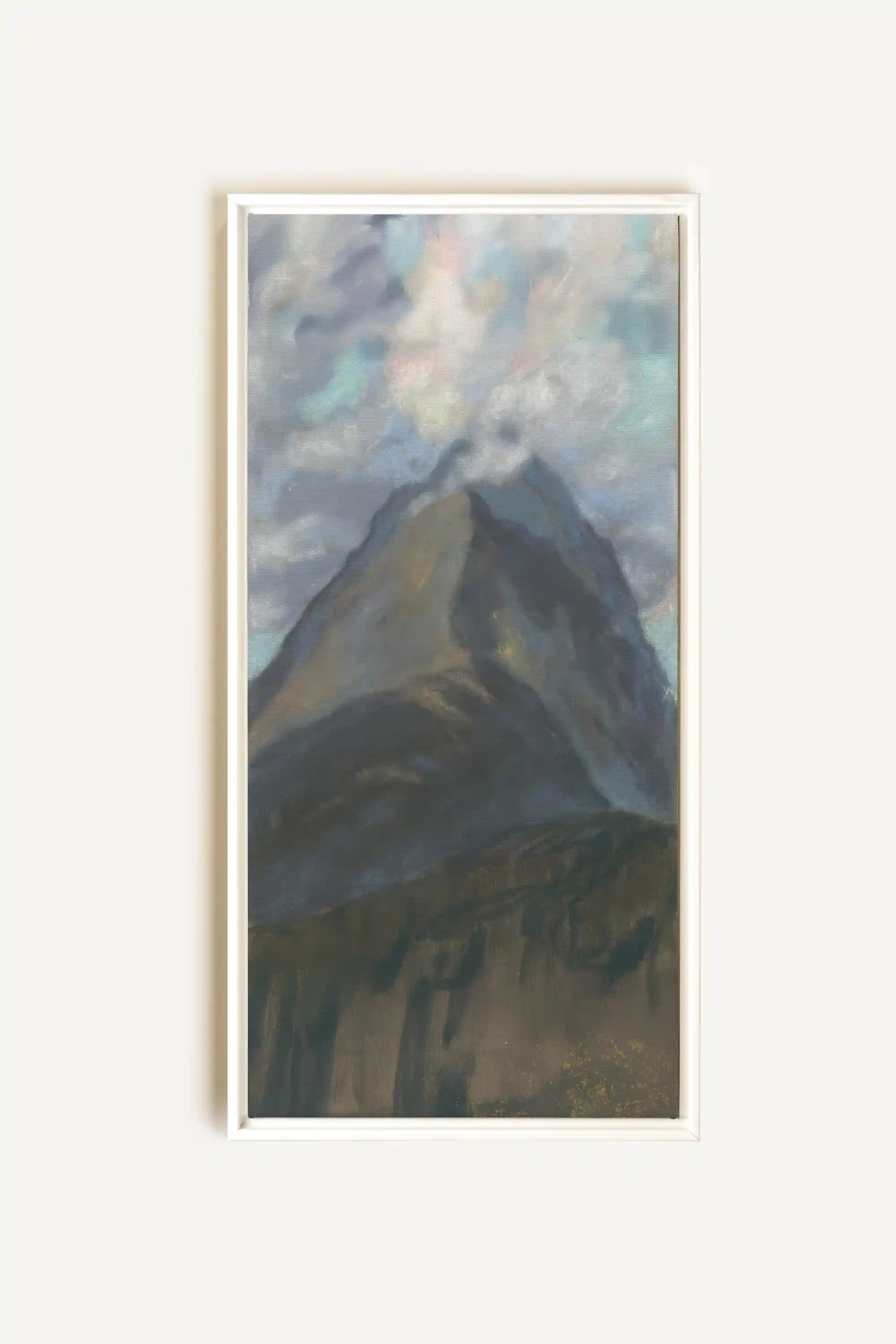 CLOUDED SPIRIT, Oeuvre sur toile étirée, encadré Blanc