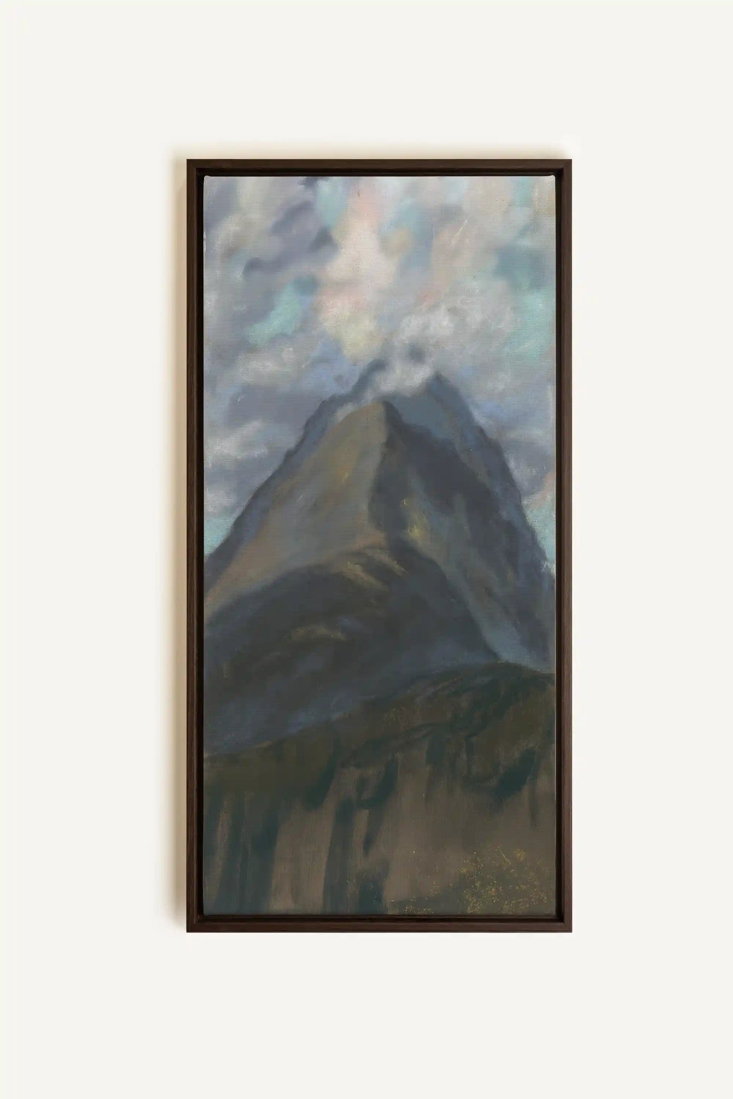CLOUDED SPIRIT, Artwork on stretched canvas, framed in Walnut Brown