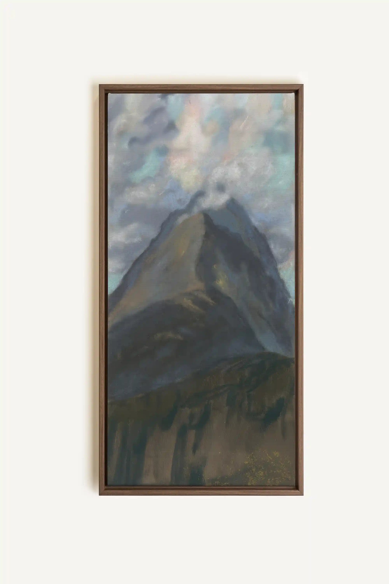 CLOUDED SPIRIT, Artwork on stretched canvas, framed in Oak Brown