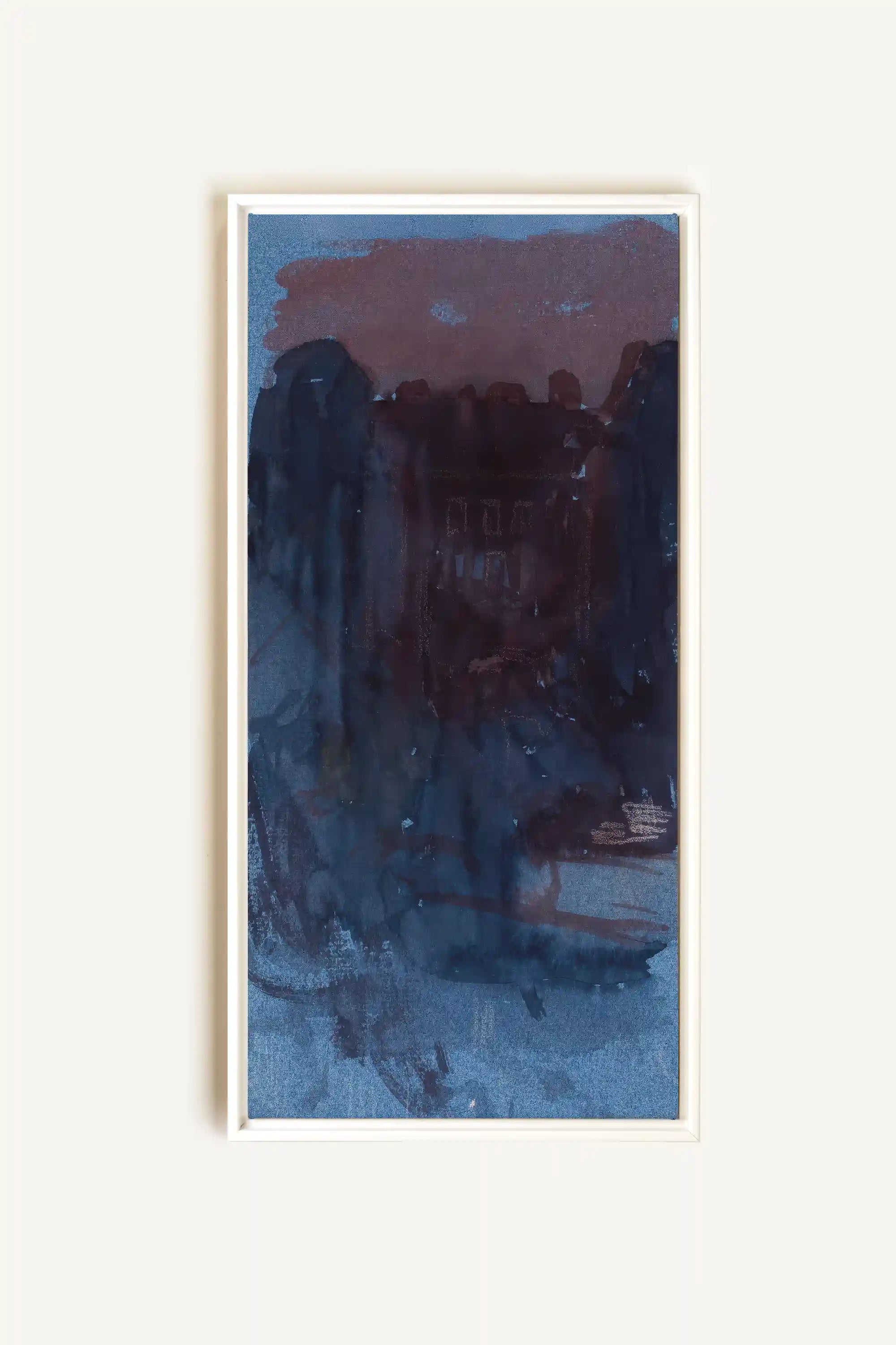 BURNT NIGHTFALL, Oeuvre sur toile étirée, encadré Blanc
