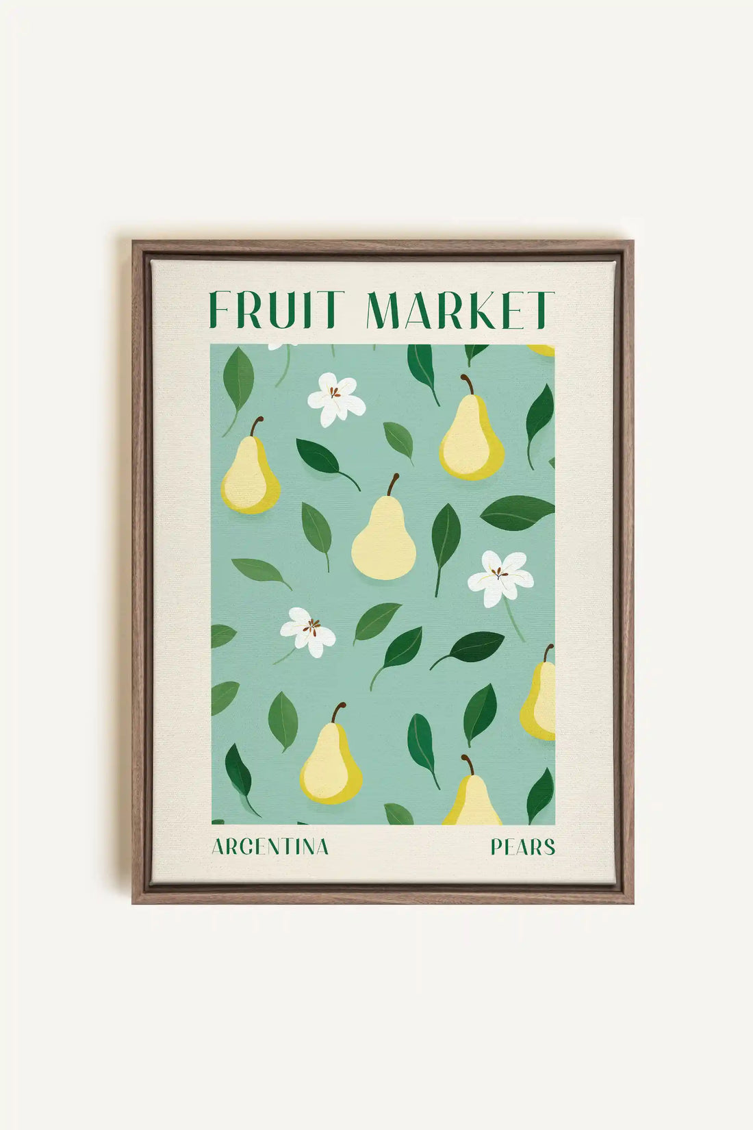 PEARS, Oeuvre sur toile étirée, encadré Brun Chêne