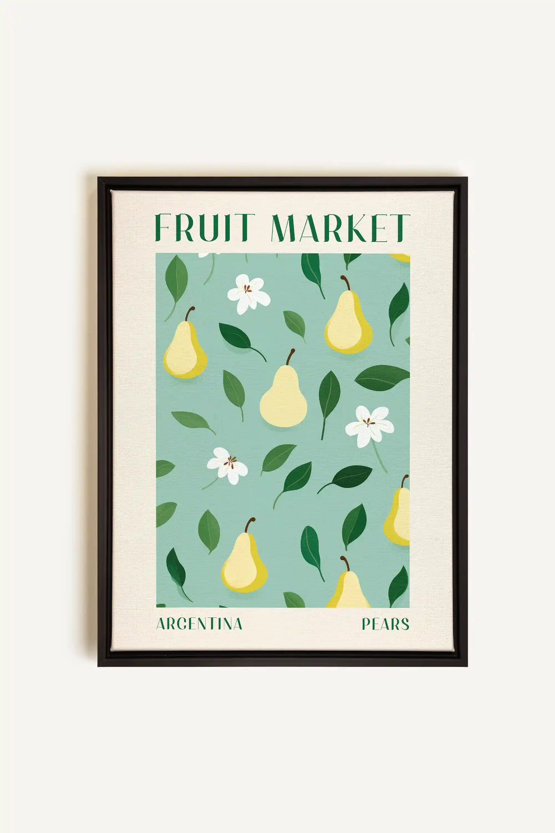 PEARS, Oeuvre sur toile étirée, encadré Noir