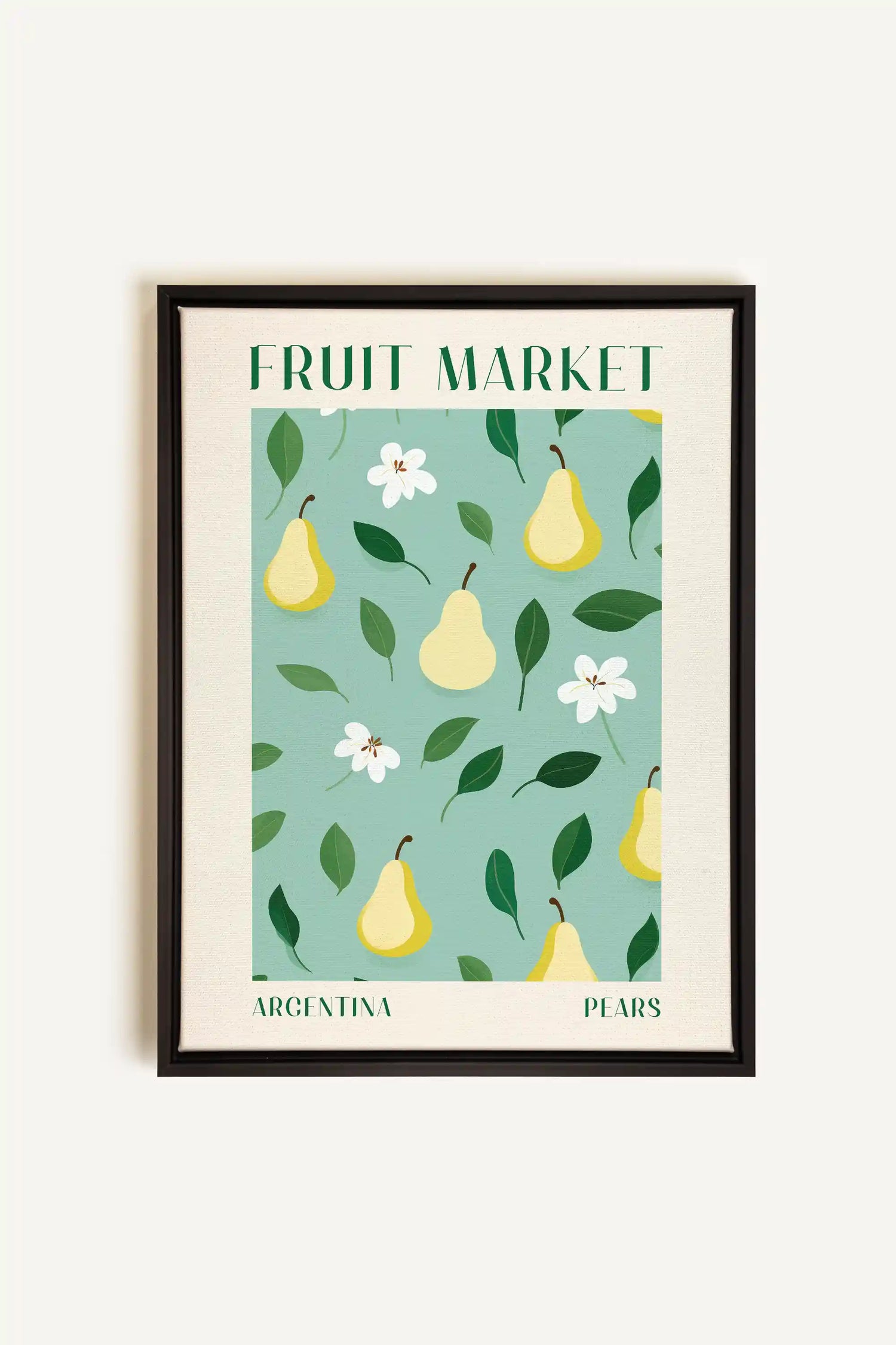 PEARS, Oeuvre sur toile étirée, encadré Noir
