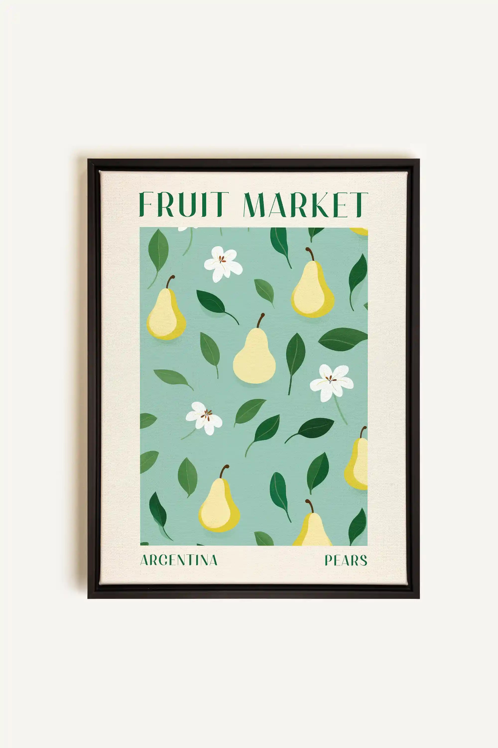 PEARS, Oeuvre sur toile étirée, encadré Noir