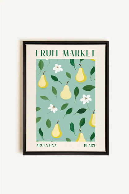 PEARS, Oeuvre sur toile étirée, encadré Noir