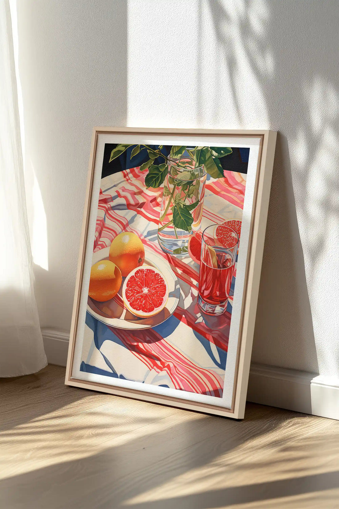 PICNIC HAVEN, Oeuvre sur toile étirée, encadré Naturel Clair