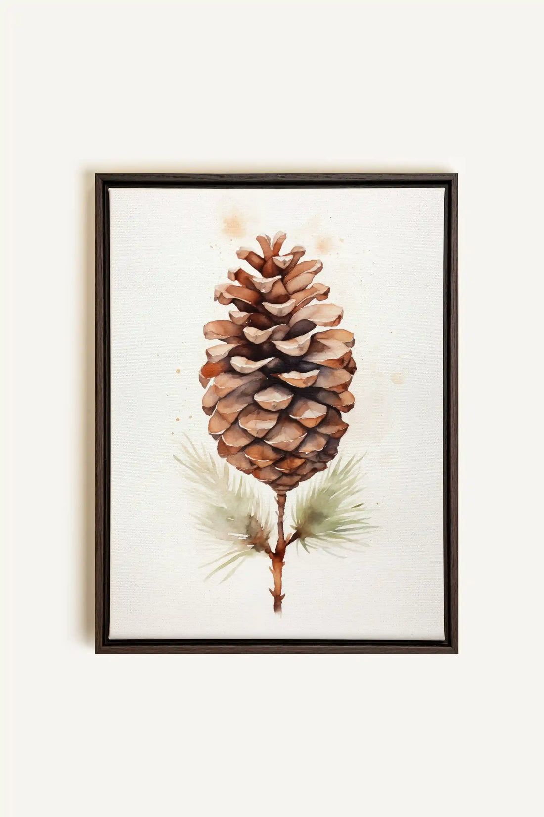 Pine haven, Oeuvre sur toile étirée, encadré Brun Noyer