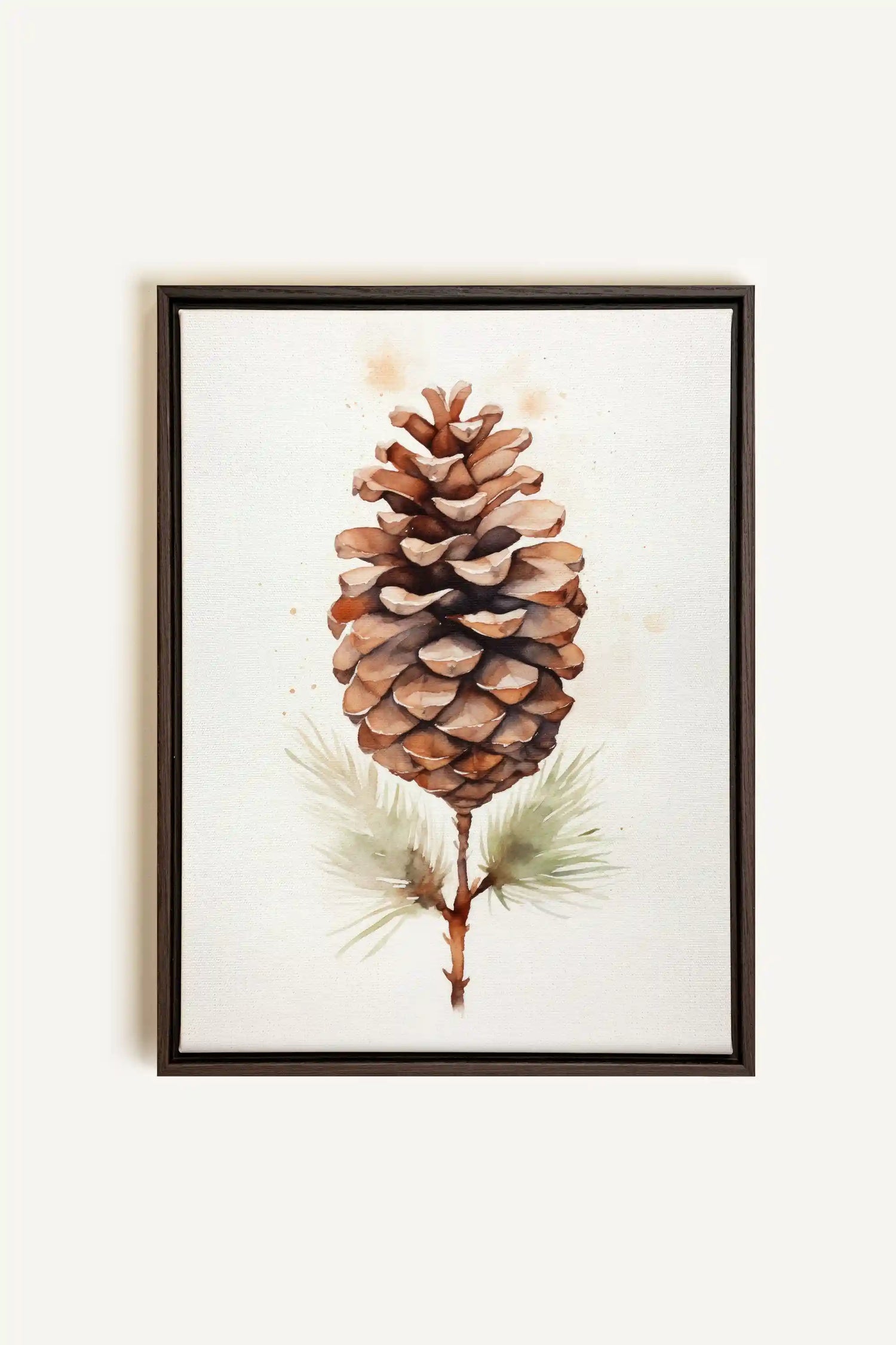 Pine haven, Artwork on stretched canvas, framed in Walnut Brown