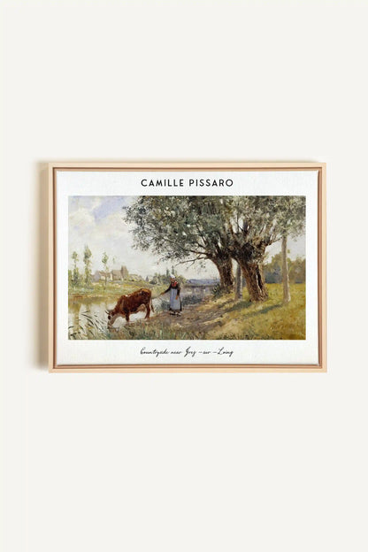 PISSARO, Artwork on stretched canvas, framed Natural Light