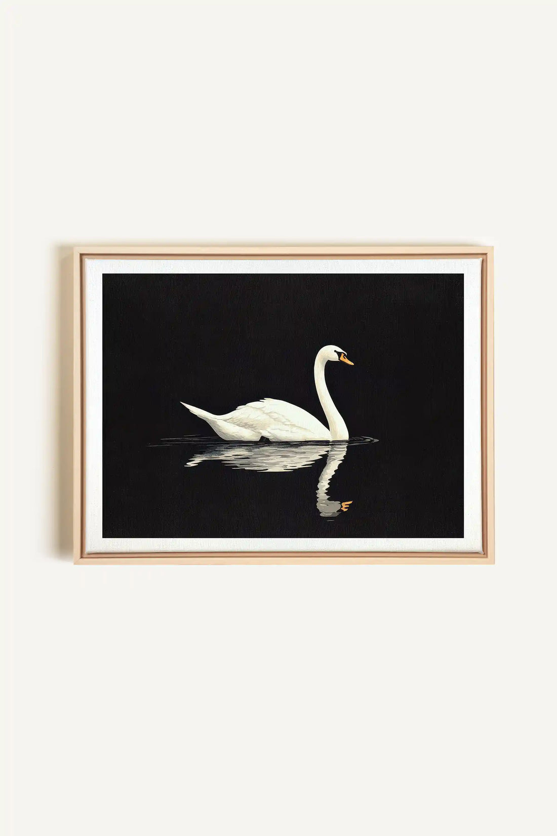 POÉSIE DU SILENCE, Oeuvre sur toile étirée, encadré Naturel Clair