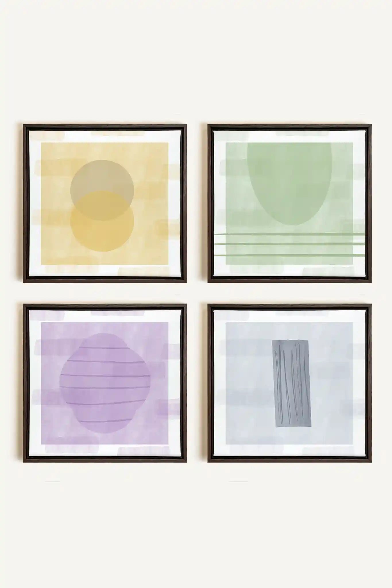 QUATUOR PASTEL,Ensemble (4+), encadré Brun Noyer