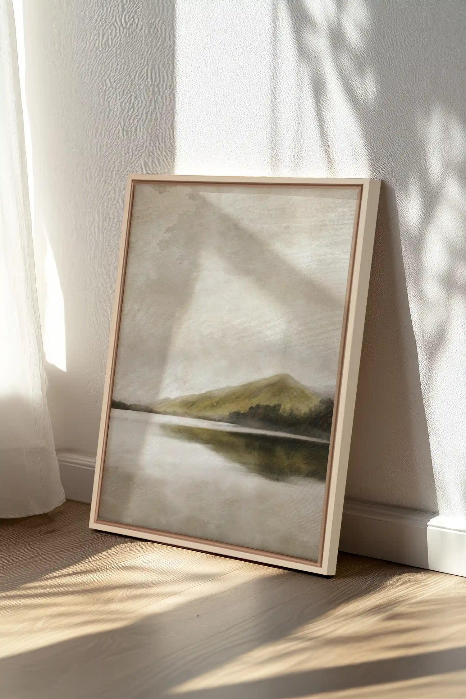 REFLETS, Oeuvre sur toile étirée, encadré Naturel Clair
