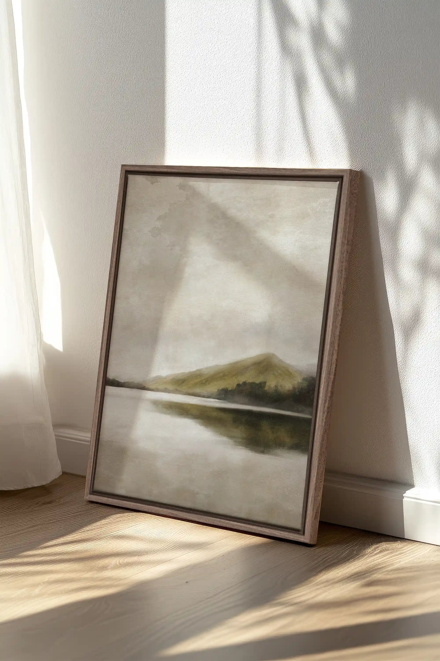 REFLETS, Oeuvre sur toile étirée, encadré Brun Chêne