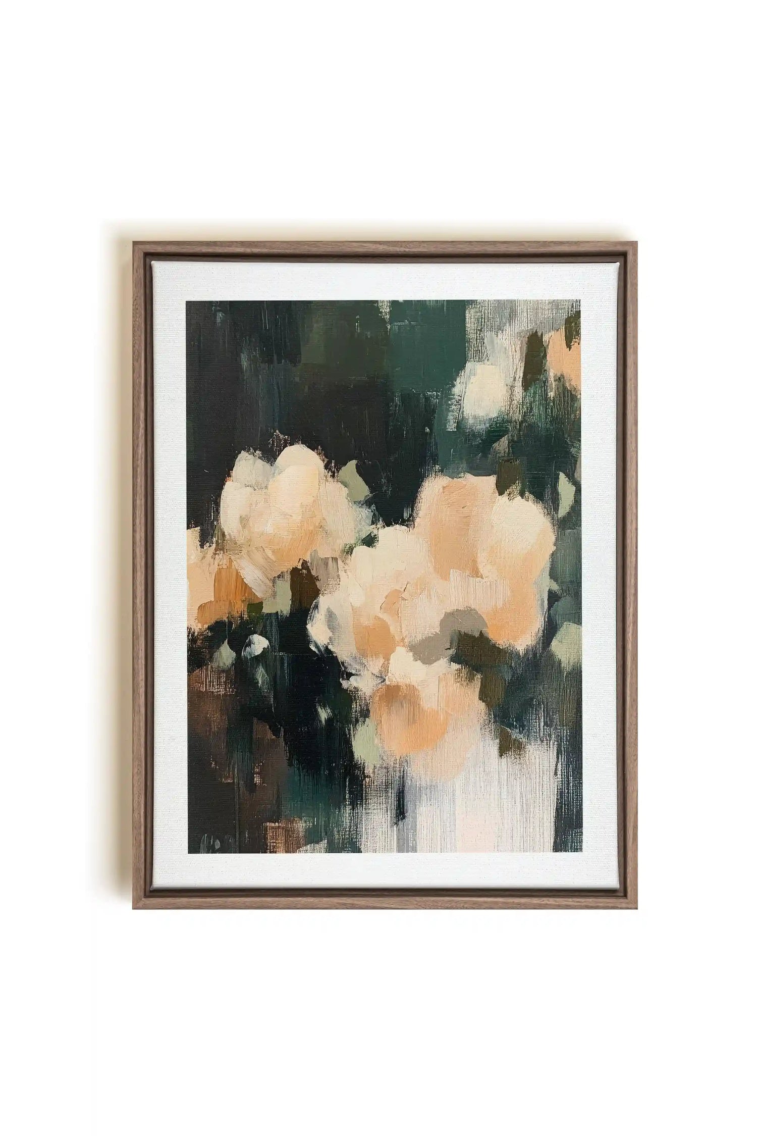 RÊVES PASTELS, Oeuvre sur toile étirée, encadré Brun Chêne