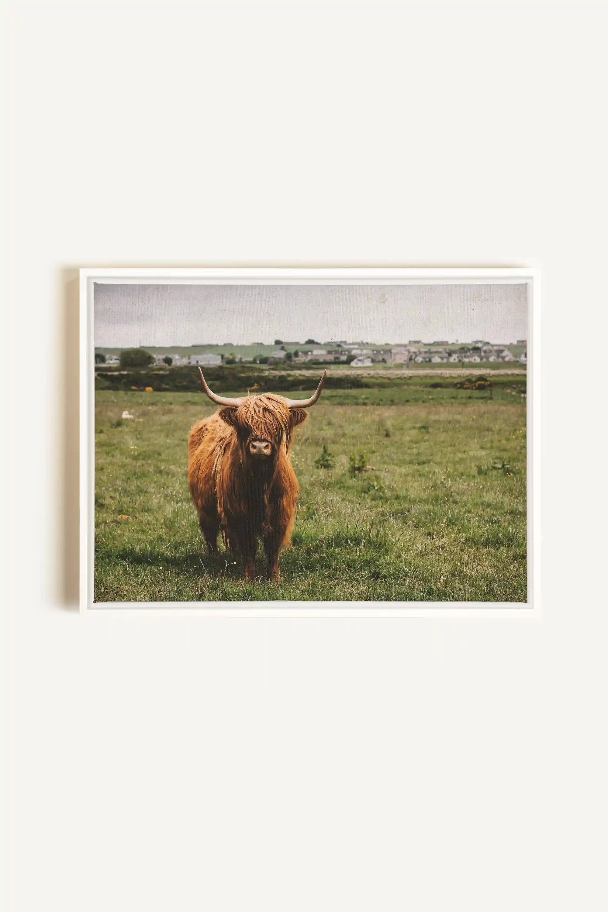 RUSTIC LEGEND, Artwork on stretched canvas, framed in white