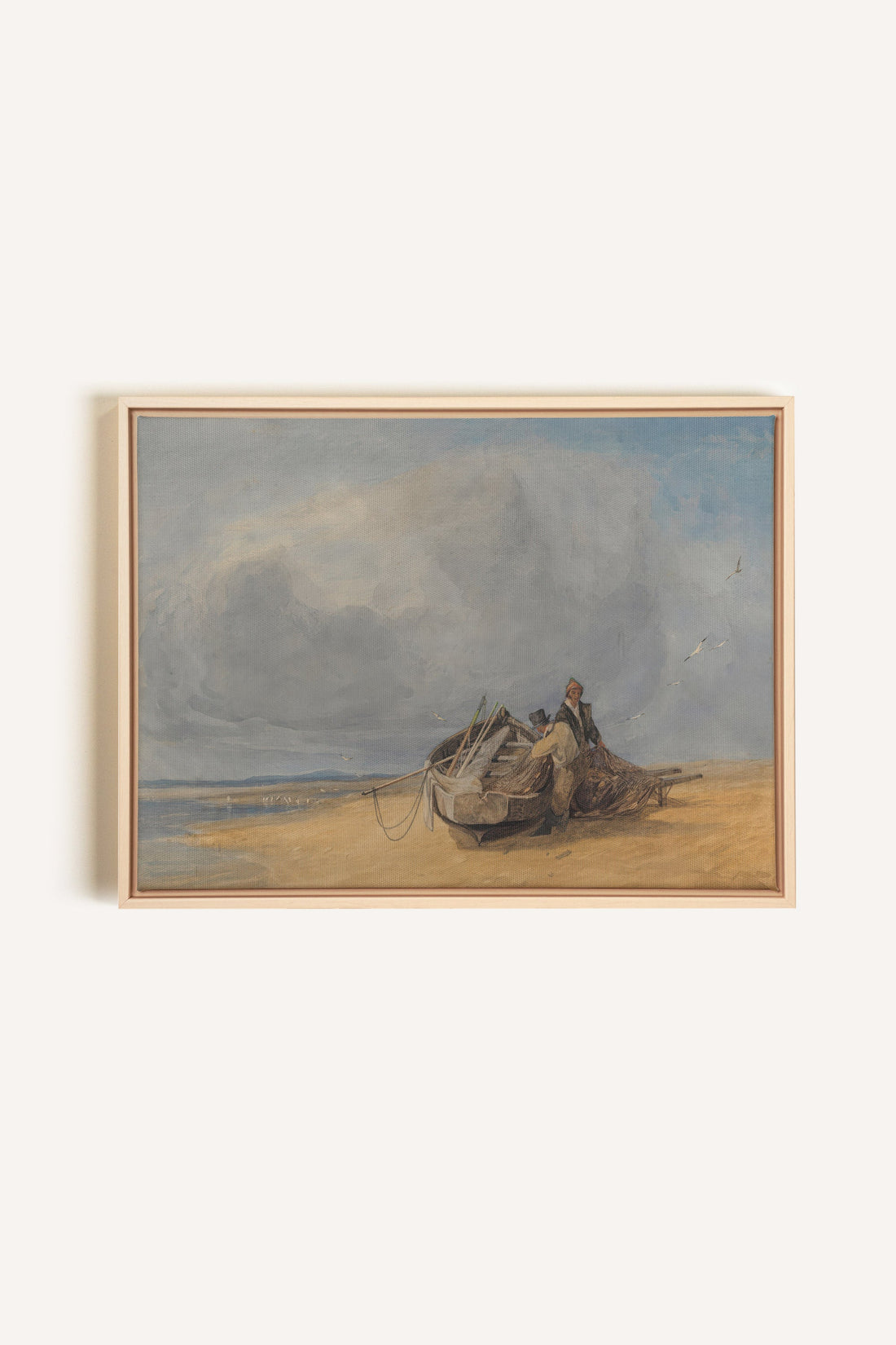 SALT AND SKY, Artwork on stretched canvas, framed Natural Light
