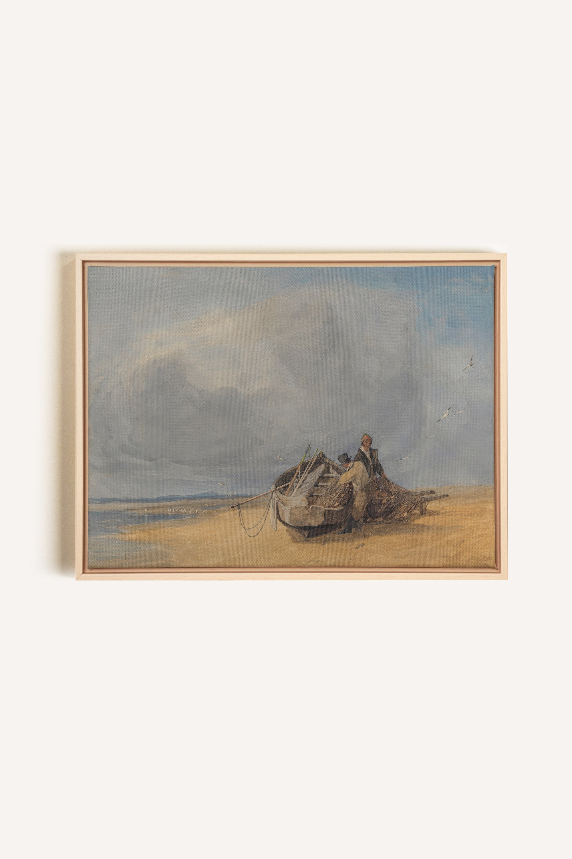 SALT AND SKY, Oeuvre sur toile étirée, encadré Naturel Clair
