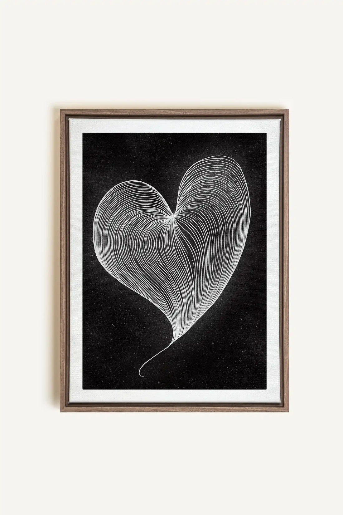 SILENT PULSE, Oeuvre sur toile étirée, encadré Brun Chêne