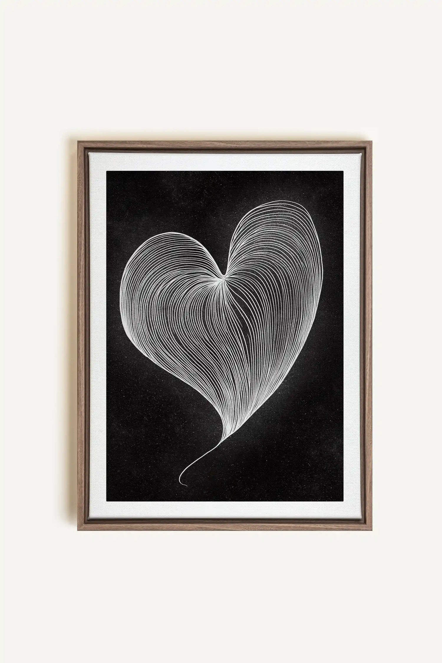 SILENT PULSE, Artwork on stretched canvas, framed in Brown Oak